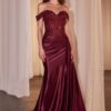 Vestido con Hombros Descubiertos y Corpi?o Adornado con Encaje - Imagen 2