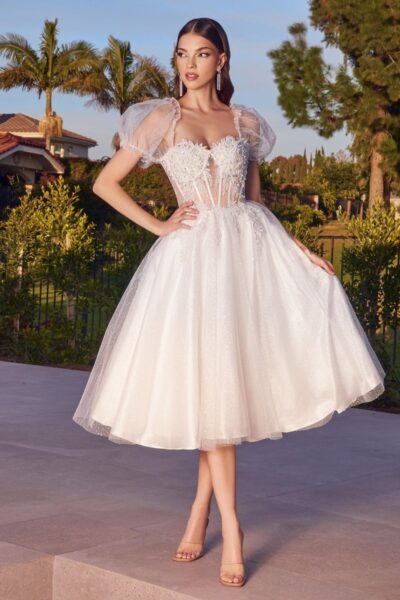 Vestido Midi de Tul con Brillo