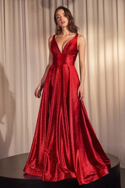 Vestido A-Line Confeccionado en un Tejido de Sat?n Brillante