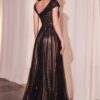 Vestido A-Line de Brillantes, Corpi?o Asim?trico sin un Hombro - Imagen 5