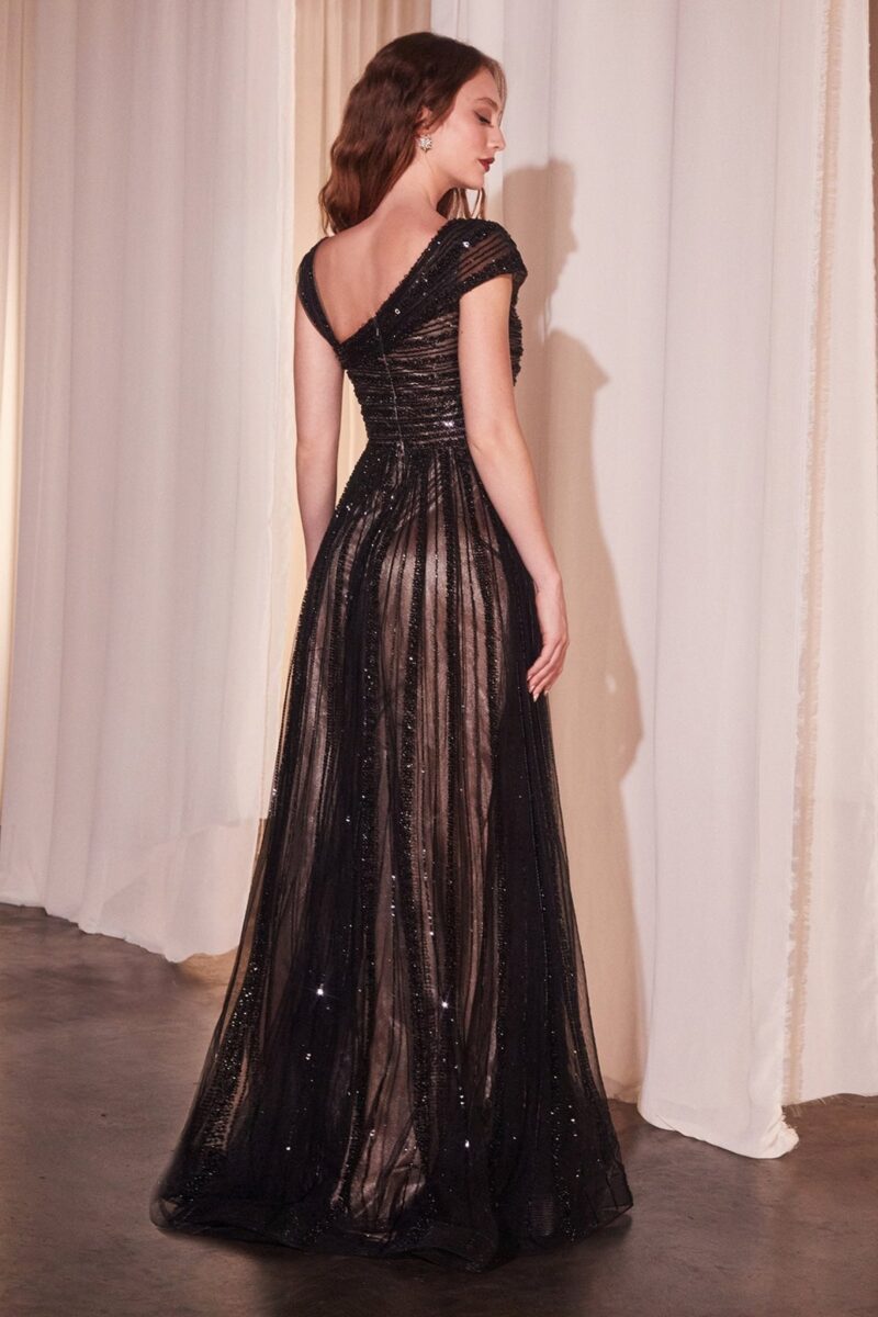 Vestido A-Line de Brillantes, Corpi?o Asim?trico sin un Hombro - Imagen 5