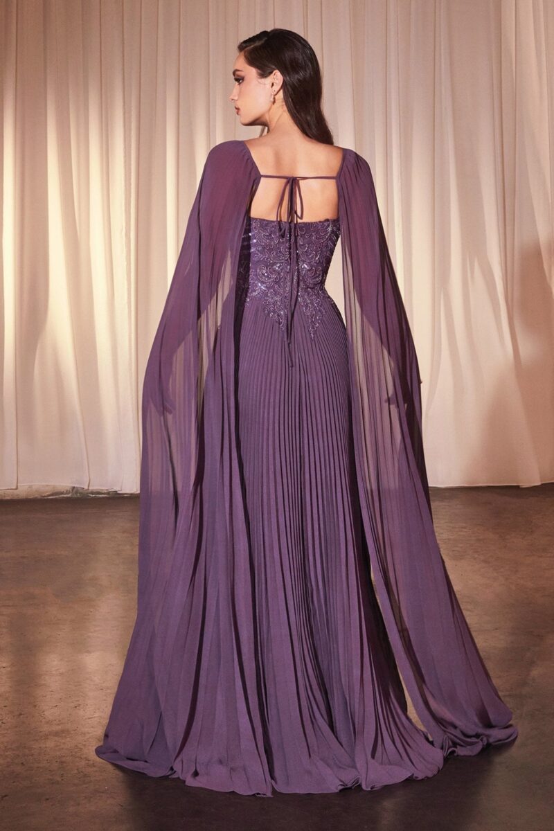 Vestido A-Line Plisado con Corpi?o de Encaje - Imagen 5
